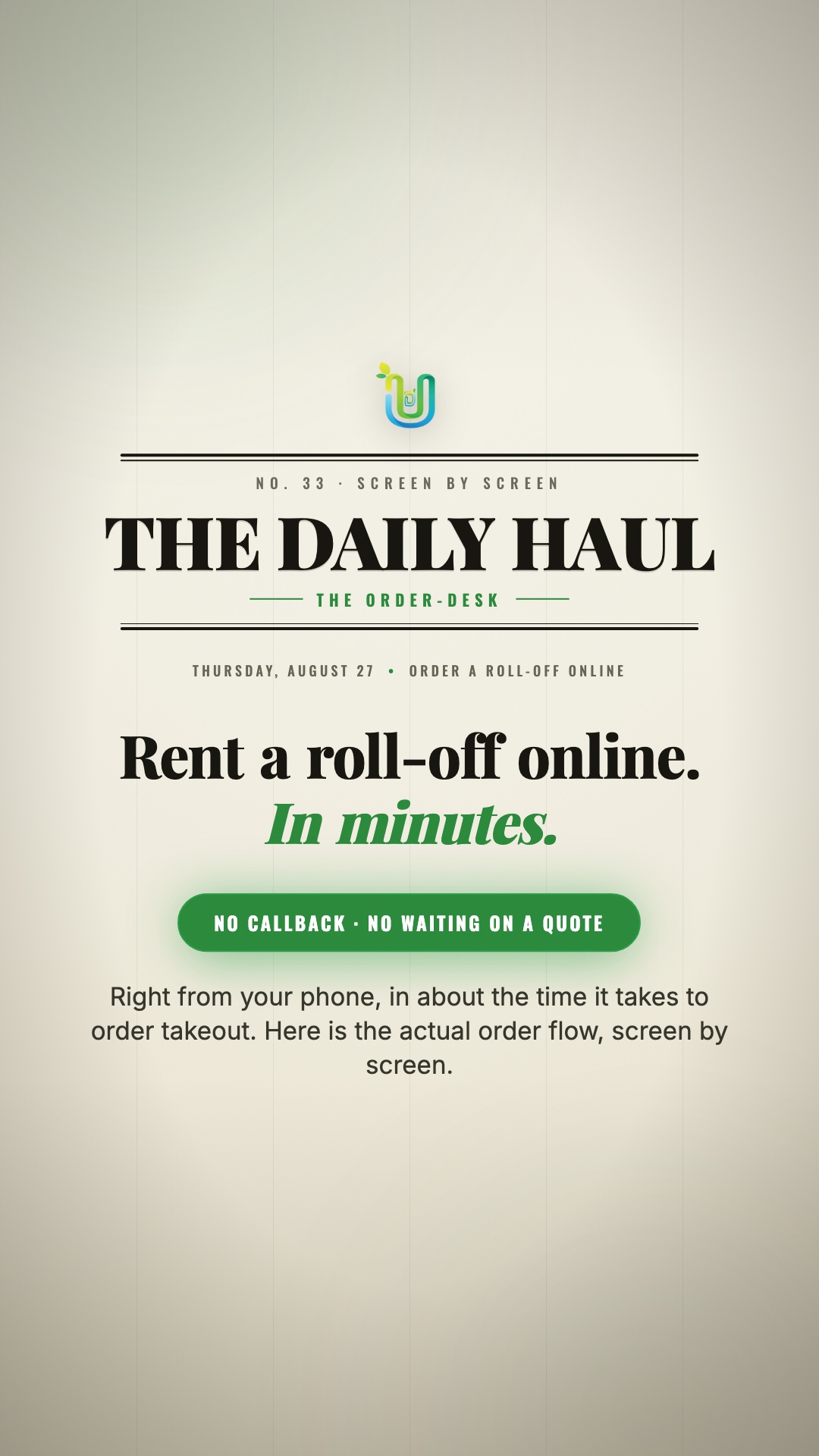 Watch: Order a Roll-Off Dumpster Online in Minutes: A Step by Step Walk Through the Screen